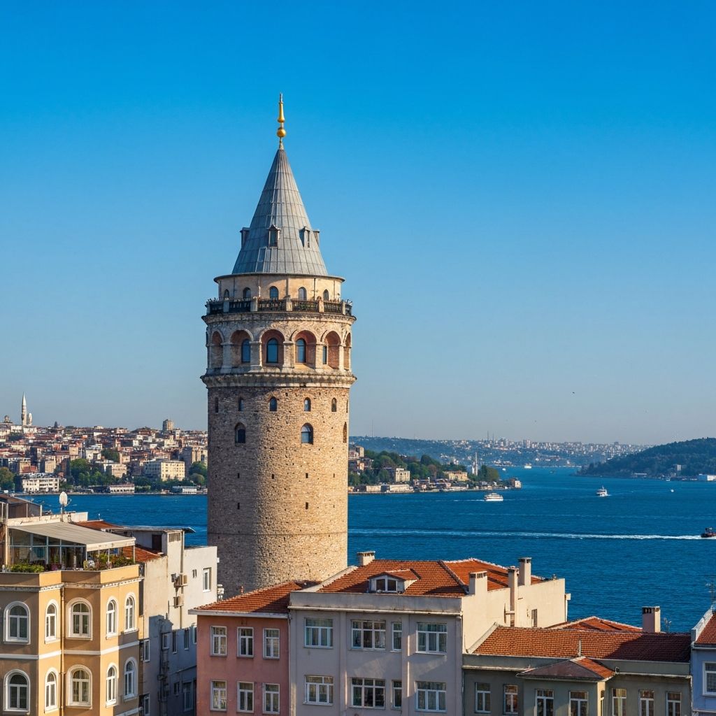 Galata Tower in Istanbul, Turkije